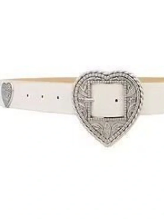 Revolve 8 Other Reasons Western Heart Belt (white) • msrp $44 one size - Picture 4 of 5